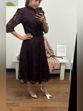 Julian Taylor Plum Lace dress